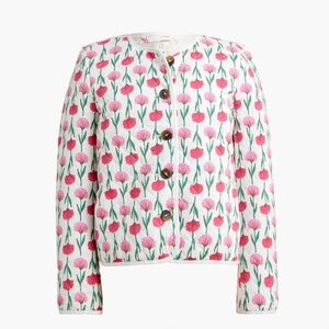 J. Crew Factory Floral Quilted Jacket